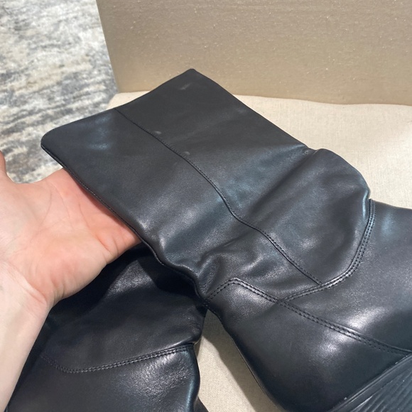 NATURALIZER Leather Black Tall womens boots 9 13” fit 4u system 9m - Picture 5 of 14